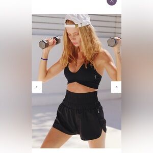 Free People Movement medium black high waisted The Way Home Shorts